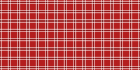 赤いチェック模様。