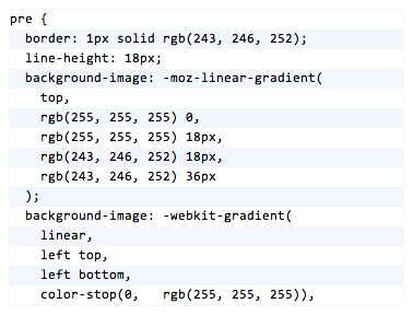 行ごとに色が違うpre。