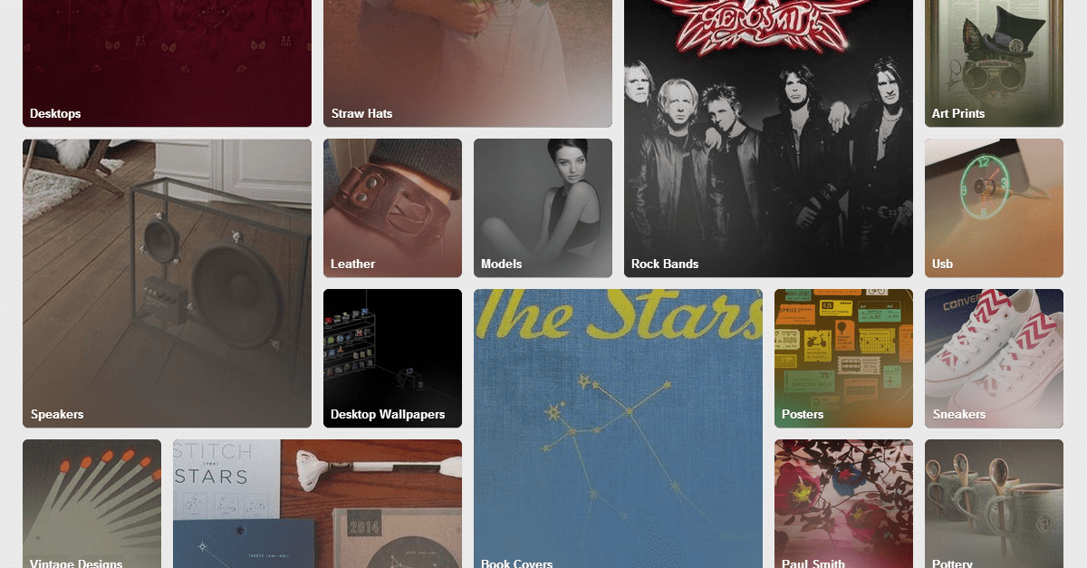 興味がありそうなピンをカテゴライズし、わかりやすいサムネイルで提示してくれる。