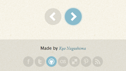 枠線等を削除してシンプルにしたフッター。