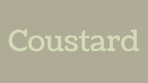 トーンを抑えたカラースキームでフォント名がどーんと表示されるG.F.。