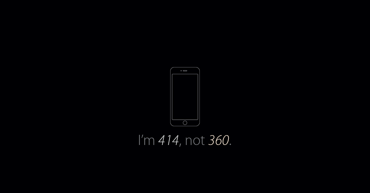 I'm 414, not 360.。