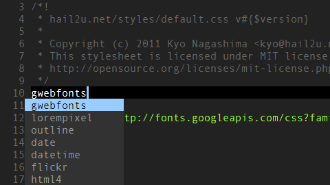JPTemplateのスニペットを補完メニューで選択出来るようになりました。