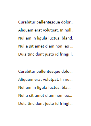Chrome 35ではカーニングを有効にすると(上)三点リーダーが欠けることが多くなるが、無効のまま(下)だと問題ない。