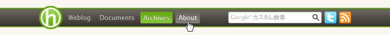 サイトのヘッダ (2009/10/30)。